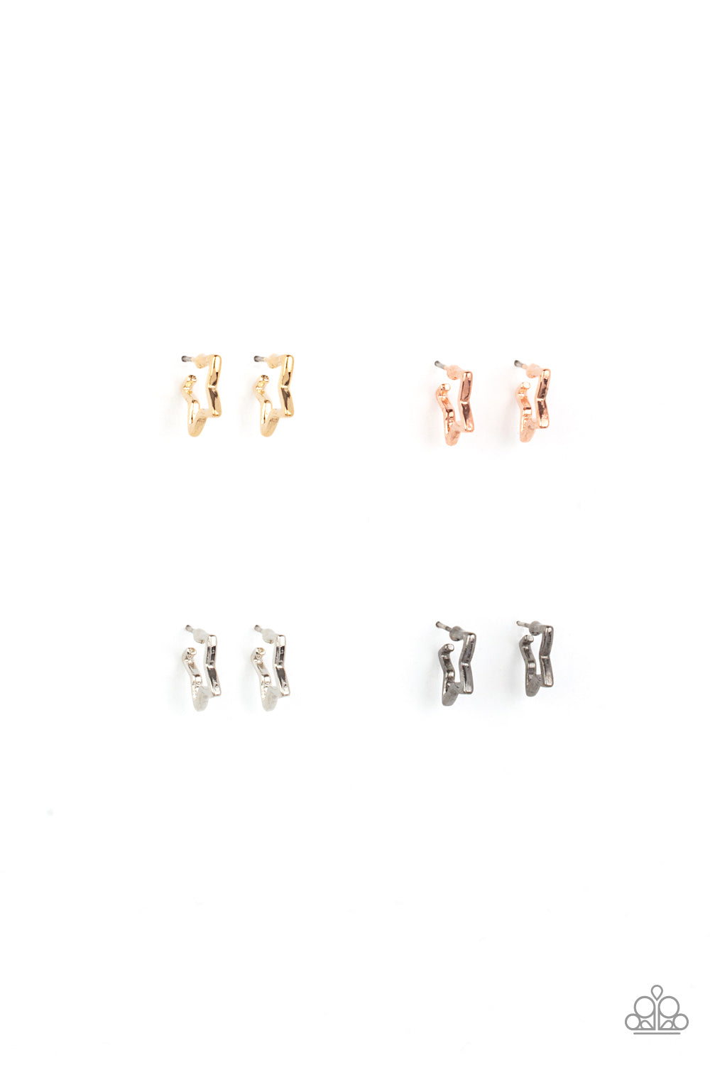 STARLET SHIMMER DAINTY STAR HOOPS EARRINGS